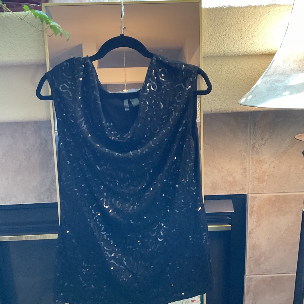 Nue Options Black Sequin Top